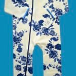 Grenouillere cotton a fleur